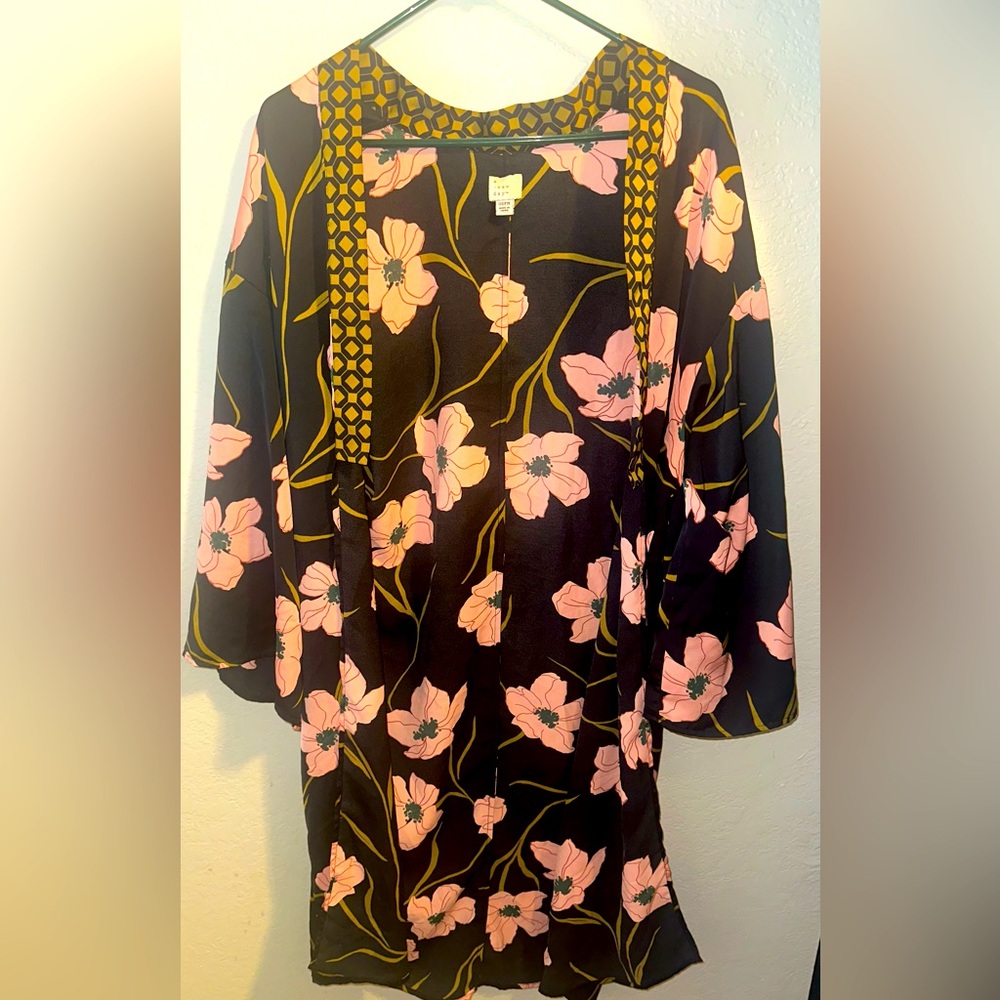 A New Day Floral Kimono - OSFM